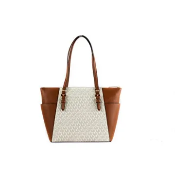 Michael Kors Tote - Charlotte Large Top Zip in Vanilla