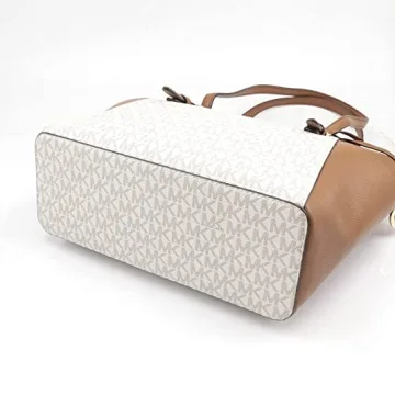 Michael Kors Tote - Charlotte Large Top Zip in Vanilla