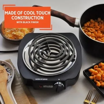 IMUSA Electric Burner 1100-Watts, Black Perfect for Cooking