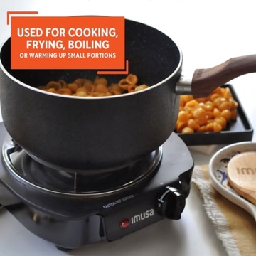 IMUSA Electric Burner 1100-Watts, Black Perfect for Cooking