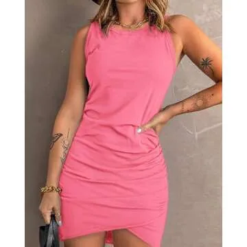 BTFBM Summer Sleeveless Tank Dress for Women