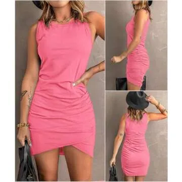 BTFBM Summer Sleeveless Tank Dress for Women