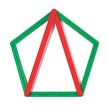 edxeducation GeoStix Deluxe Set - Learn Geometry with 100 Flexible Construction Sticks - Includes 2 Protractors and Activity Cards - Manipulative for Math, Art and Fine Motor Skills