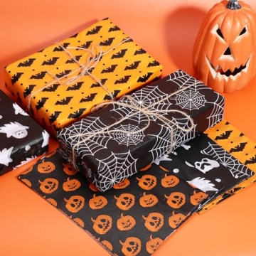 30 Sheets Halloween Tissue Paper for Creative Gift Wrapping
