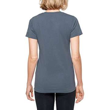 Insect Shield Women's UPF Dri-Balance Short Sleeve V-Neck T-Shirt, Titanium, Medium
