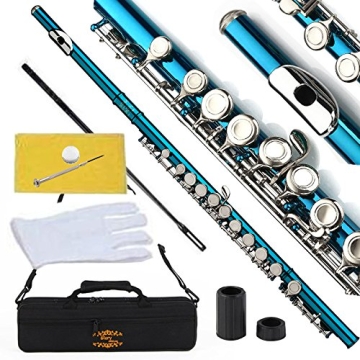 Glory Closed Hole C Flute – Sea Blue with Accessories for Beginners