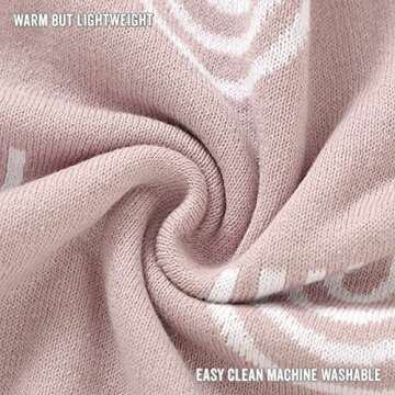 Bleu La La Knit Baby Swaddle Blanket - Soft Cotton Gift