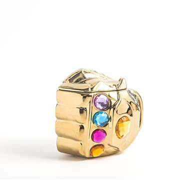 Zak Designs Marvel Thanos Unique 3D Sculpted Ceramic Coffee Mug, Collectible Keepsake Tea Mug for Hot Drinks (15 oz, Non BPA, Thanos Infinity Gauntlet)