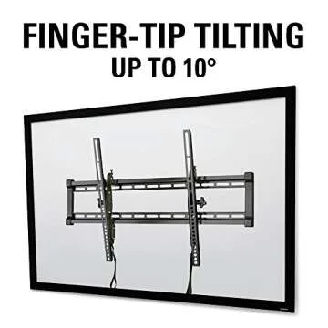 Sanus Universal Low Profile Tilt TV Wall Mount for 37" - 80" LED, LCD & Plasma TVs, Eliminates Glare with 10º of Tilt & Post-Install Adjustments - 3 Step Install - Safety Certified - MLT14-B1