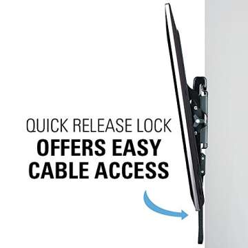 Sanus Universal Low Profile Tilt TV Wall Mount for 37" - 80" LED, LCD & Plasma TVs, Eliminates Glare with 10º of Tilt & Post-Install Adjustments - 3 Step Install - Safety Certified - MLT14-B1