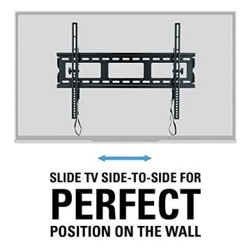 Sanus Universal Low Profile Tilt TV Wall Mount for 37" - 80" LED, LCD & Plasma TVs, Eliminates Glare with 10º of Tilt & Post-Install Adjustments - 3 Step Install - Safety Certified - MLT14-B1