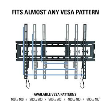 Sanus Universal Low Profile Tilt TV Wall Mount for 37" - 80" LED, LCD & Plasma TVs, Eliminates Glare with 10º of Tilt & Post-Install Adjustments - 3 Step Install - Safety Certified - MLT14-B1