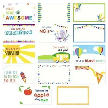 Juvale 60 Pack Motivational Lunch Box Notes for Kids