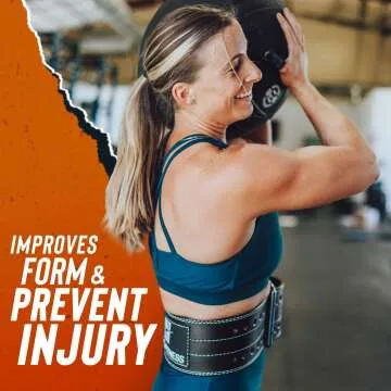 Adjustable Leather Weight Lifting Belt for Fitness