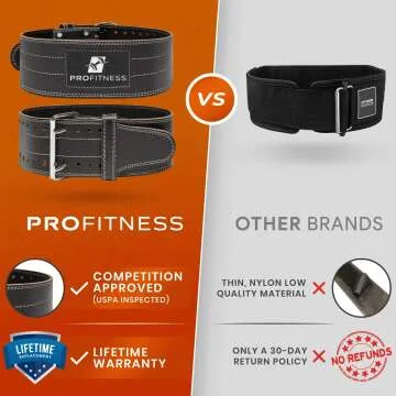 Adjustable Leather Weight Lifting Belt for Fitness