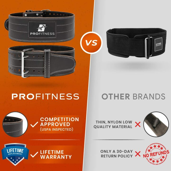 Adjustable Leather Weight Lifting Belt for Fitness