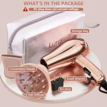 LURA Mini Travel Hair Dryer: Compact & Powerful for Travelers