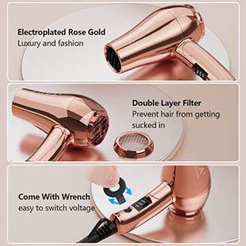 LURA Mini Travel Hair Dryer: Compact & Powerful for Travelers