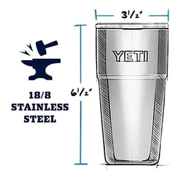 YETI Rambler Stackable Pint with MagSlider Lid, Cosmic Lilac