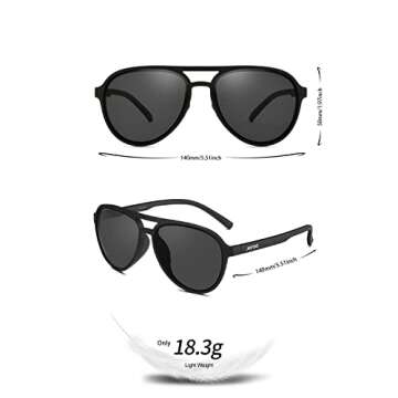 Jefoo Polarized Sunglasses for Women Men Retro Trendy Aviator Mens Shades Sun Glasses 100% UV Protection