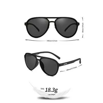 Jefoo Polarized Sunglasses for Women Men Retro Trendy Aviator Mens Shades Sun Glasses 100% UV Protection