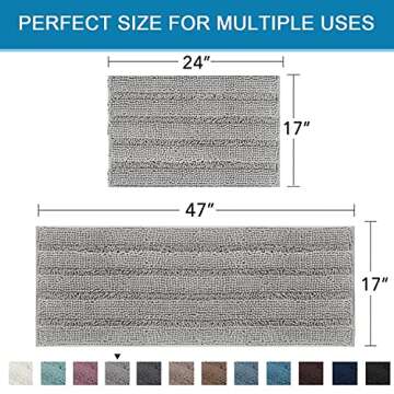 H.VERSAILTEX 2 Piece Bathroom Set - Plush Absorbent Chenille Rugs