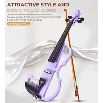 Vangoa Electric Violin Set for Beginners - Quiet & Stylish