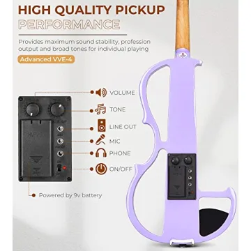 Vangoa Electric Violin Set for Beginners - Quiet & Stylish