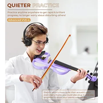 Vangoa Electric Violin Set for Beginners - Quiet & Stylish