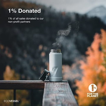 EcoVessel PERK Insulated Travel Bottle - 16oz Hot & Cold Mug