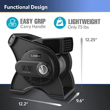 Lasko 12” Utility Fan - High Velocity Air Stream Fan