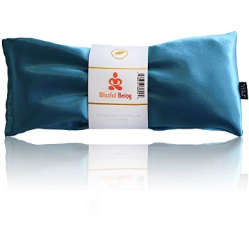 Blissful Being Lavender Eye Pillow | Hot or Cold Weighted Satin Eye Mask perfect for Sleeping, Yoga,...