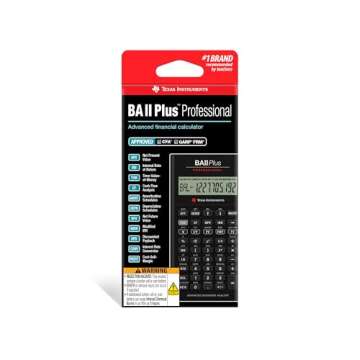 Texas Instruments BA II Plus Professional Financial Calculator Silver 9.8 Inch
