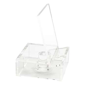 RUSSELL+HAZEL Acrylic Phone Bloc Holder, Desktop Organization and Office Supplies, 4” W x 4” L x...
