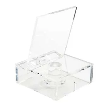 RUSSELL+HAZEL Acrylic Phone Bloc Holder, Desktop Organization and Office Supplies, 4” W x 4” L x 5.5” H, 1-Count, Clear (62857)