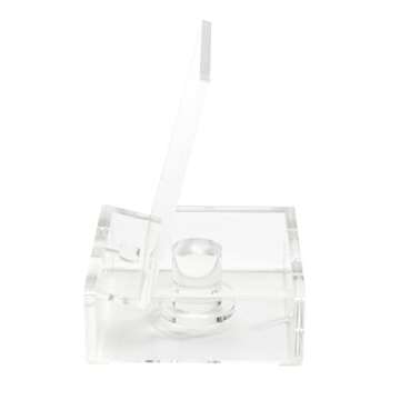 RUSSELL+HAZEL Acrylic Phone Bloc Holder, Desktop Organization and Office Supplies, 4” W x 4” L x 5.5” H, 1-Count, Clear (62857)