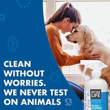 Better Life Natural Streak Free Glass Cleaner, 32 Ounces (Pack of 2), 24425