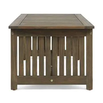 Christopher Knight Home Grace Outdoor Acacia Wood Coffee Table, Gray Finish