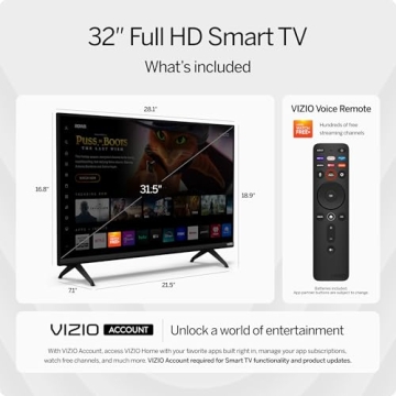 VIZIO 32-inch D-Series Full HD Smart TV with Apple AirPlay and Chromecast