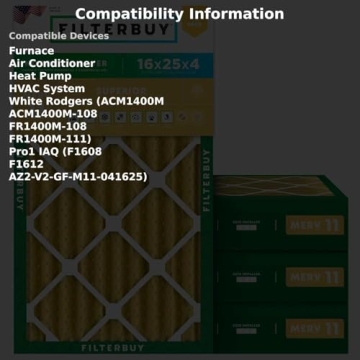 Filterbuy 16x25x4 MERV 11 Air Filter - Allergen Defense