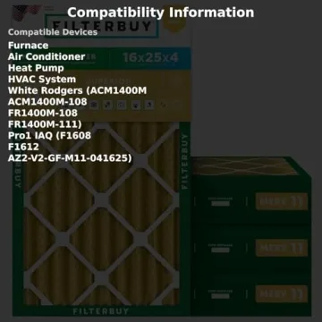 Filterbuy 16x25x4 MERV 11 Air Filter - Allergen Defense