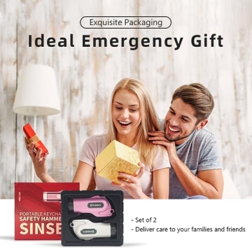 SINSEN Car Safety Hammer - 2-Pack Emergency Keychain Tool