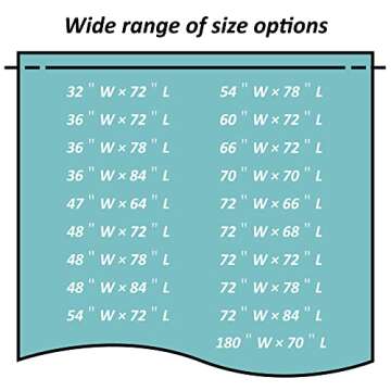 Mrs Awesome Shower Curtain Liner with 6 Magnets Clear Thick PEVA, Premium Waterproof Plastic Shower Curtain Standard Size 72 x 72 inch, Clear