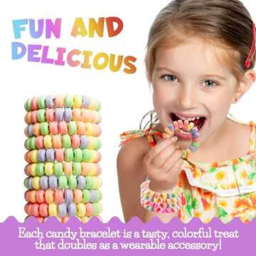 36-Pack Candy Bracelets - Edible Fruit Flavor Goodie Bag Supplies