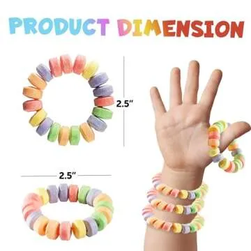 Colorful Stretchable Candy Bracelets for Kids - 36-Pack