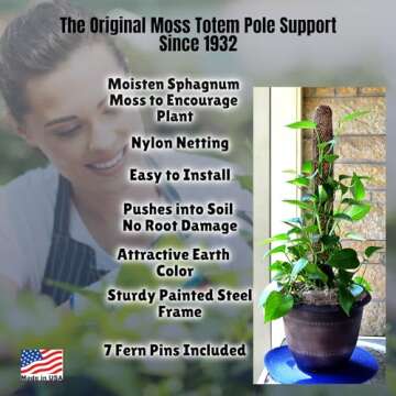 Mosser Lee ML1010H Totem Pole Plant Support, 24",Brown