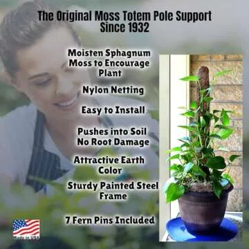 Mosser Lee ML1010H Totem Pole Plant Support, 24",Brown