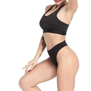 GRANKEE Women's Breathable Seamless Thong Panties No Show Underwear 6 Pack(Black/Caramel/Purple/Olive Green/Lavender/Light Grey 6 Pack XS)