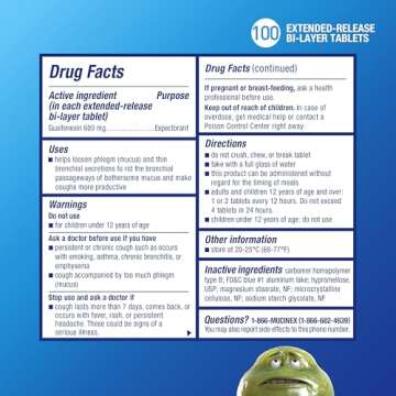 Mucinex 12 Hour Expectorant for Chest Congestion Relief