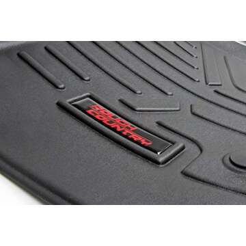 Rough Country All Weather Floor Mats Set for Dodge Ram 1500 Quad-Cab (2012-2018) - Custom Fit Rubber Floor Mats, Rubber Truck Mats, Durable, Waterproof Truck Floor Mats